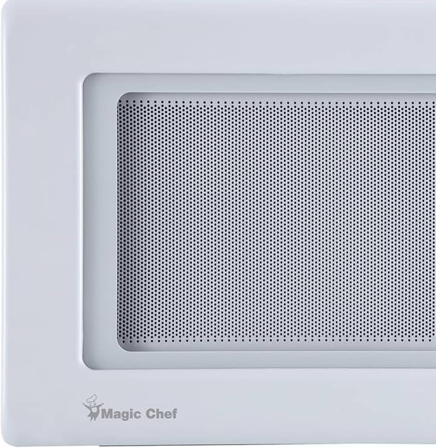 Magic Chef 0.9 Cubic Feet 900 Watt Stainless Countertop Microwave Oven for Compact Spaces with 6 Pre Programmed Cooking Modes, White