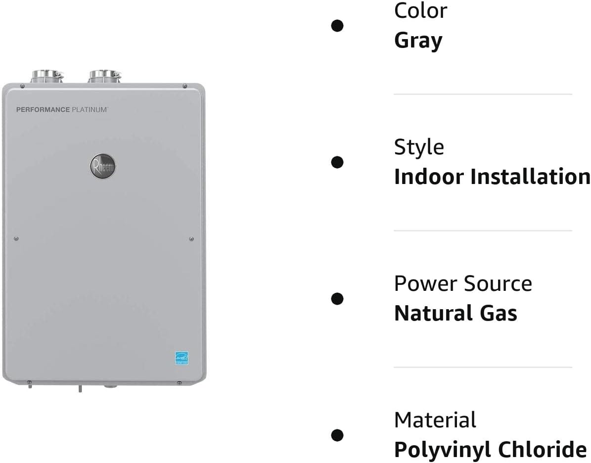 Rheem Performance Platinum 9.5 GPM Natural Gas High Efficiency Indoor Tankless Water Heater