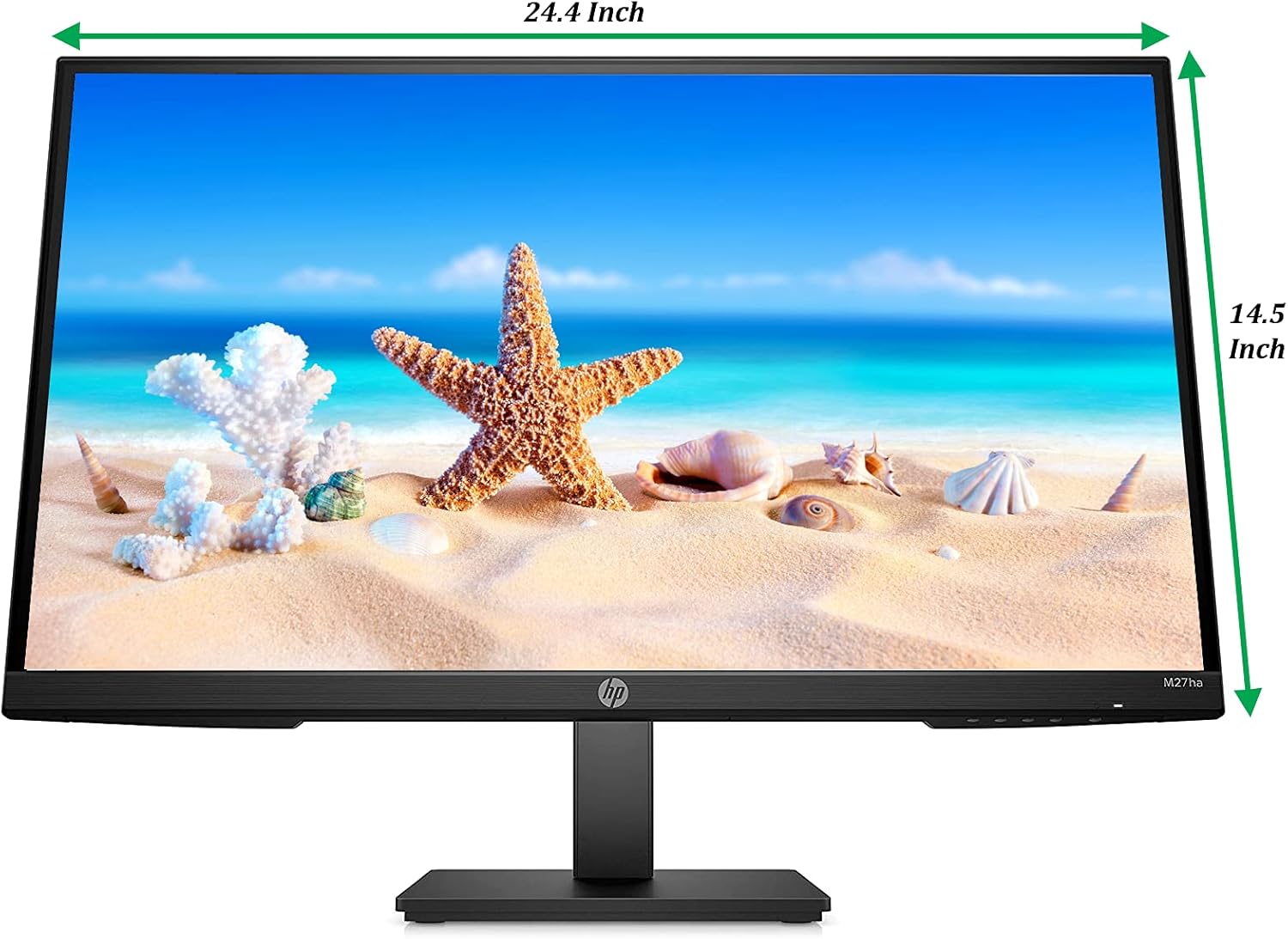 HP M27Ha |Full HD 1920 x 1080| 27 Inch Monitor, HDMI, Display Port & VGA, Response Times 5 ms, Height & Pivot Adjustments, 16.7 Million Colors (Renewed)
