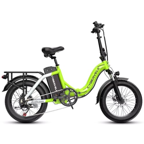 1000W Folding Electric Bike, 48V 20.8AH Large Removable Battery E-Bike, 30+MPH, 80 Miles Max Range, 20" Fat Tire Electric Bike for Adults, Adult Electric Bicycles for Commute