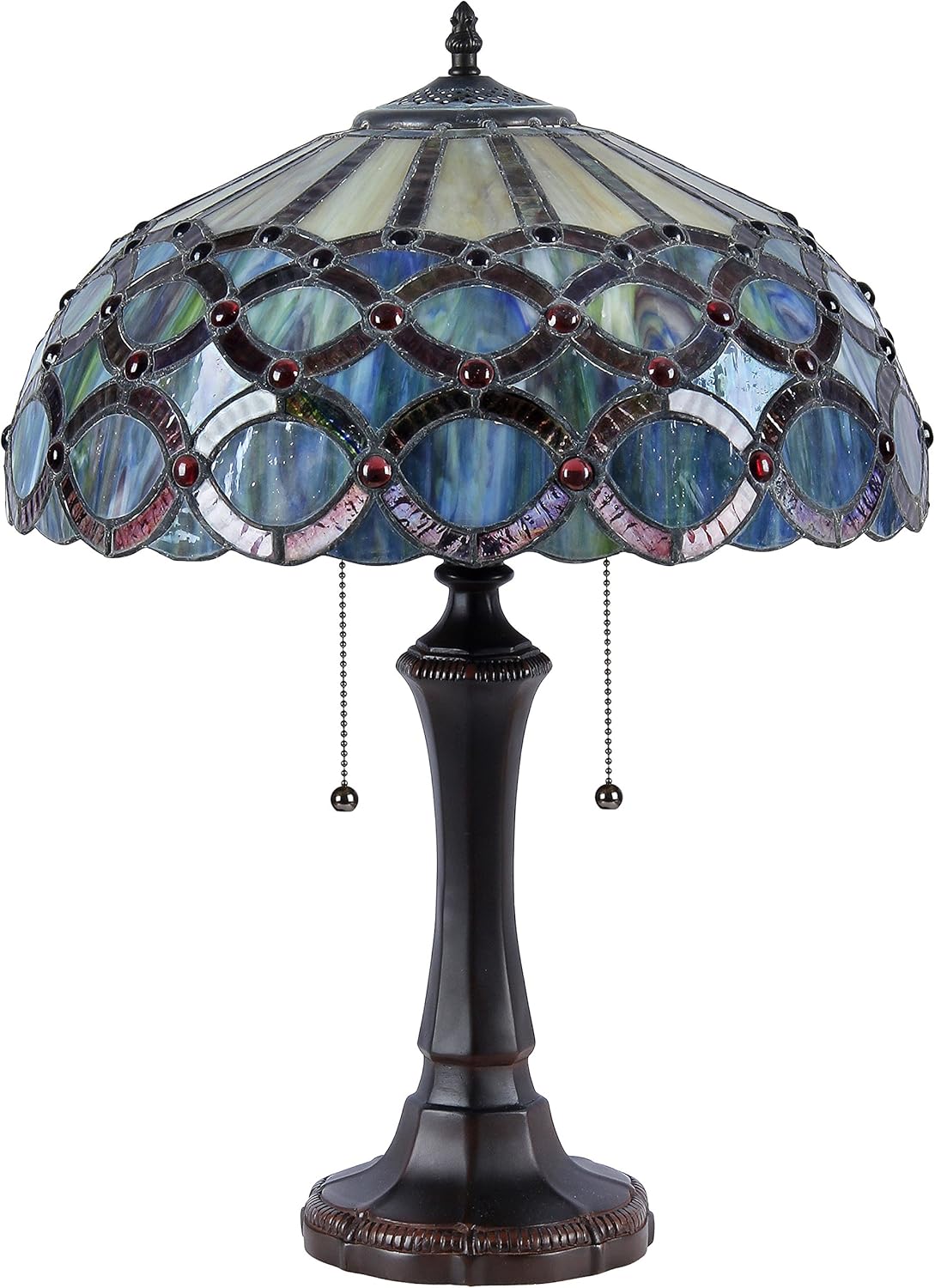 Tiffany-Style 2 Light Table Lamp 16" Shade