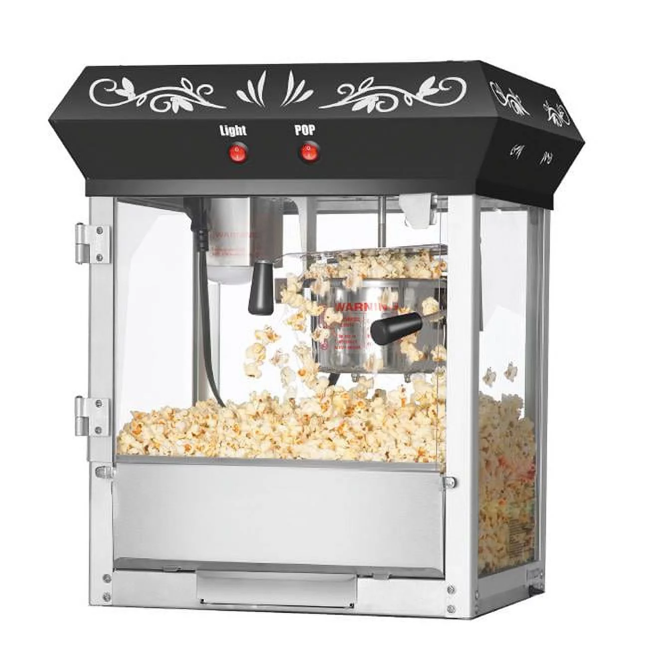 Great Northern Popcorn  6111 Black Foundation Top Popcorn Popper Machine - 4 oz