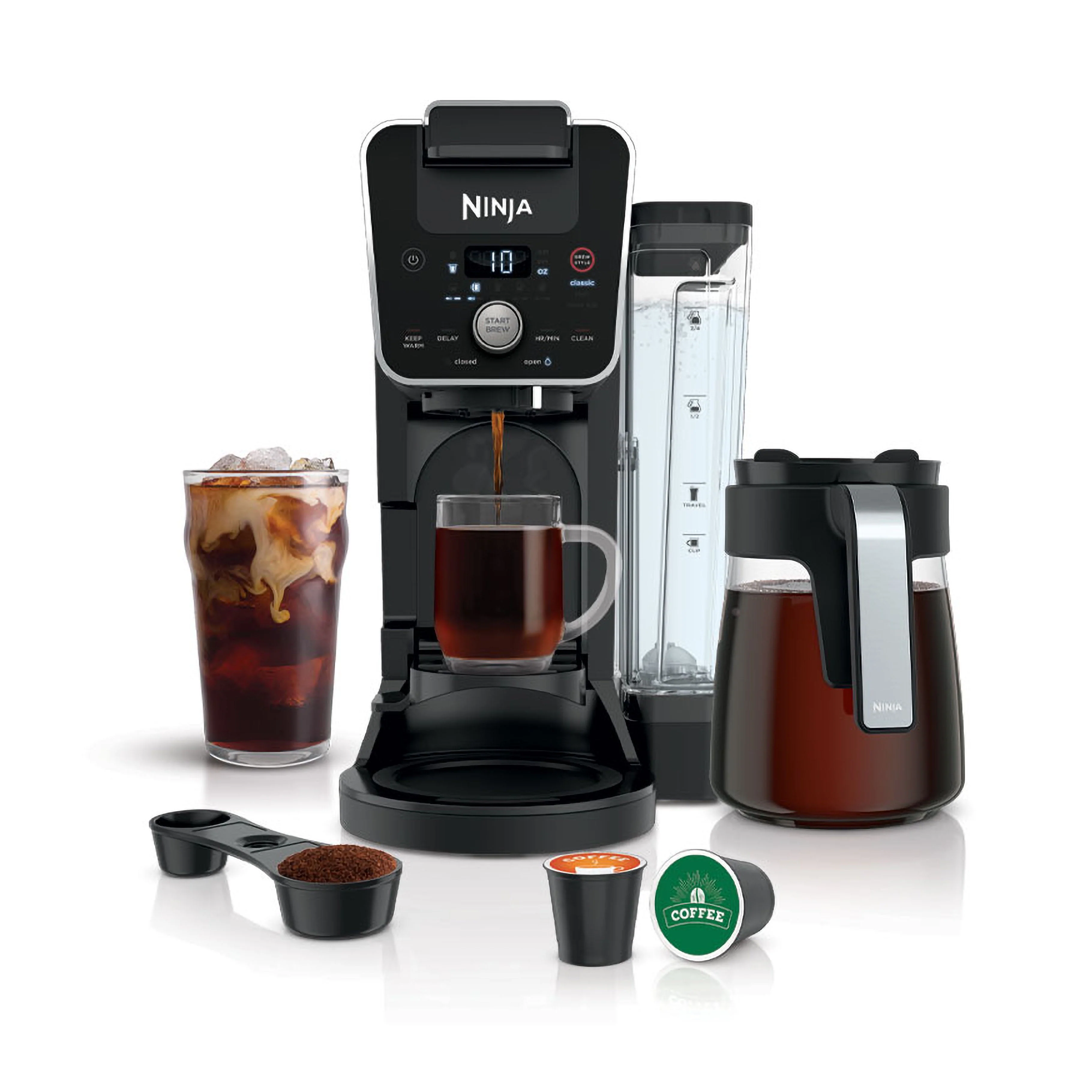 Ninja Dual Brew 12-Cup Drip Coffee Maker Single-Serve Compatible with K-Cups - Black