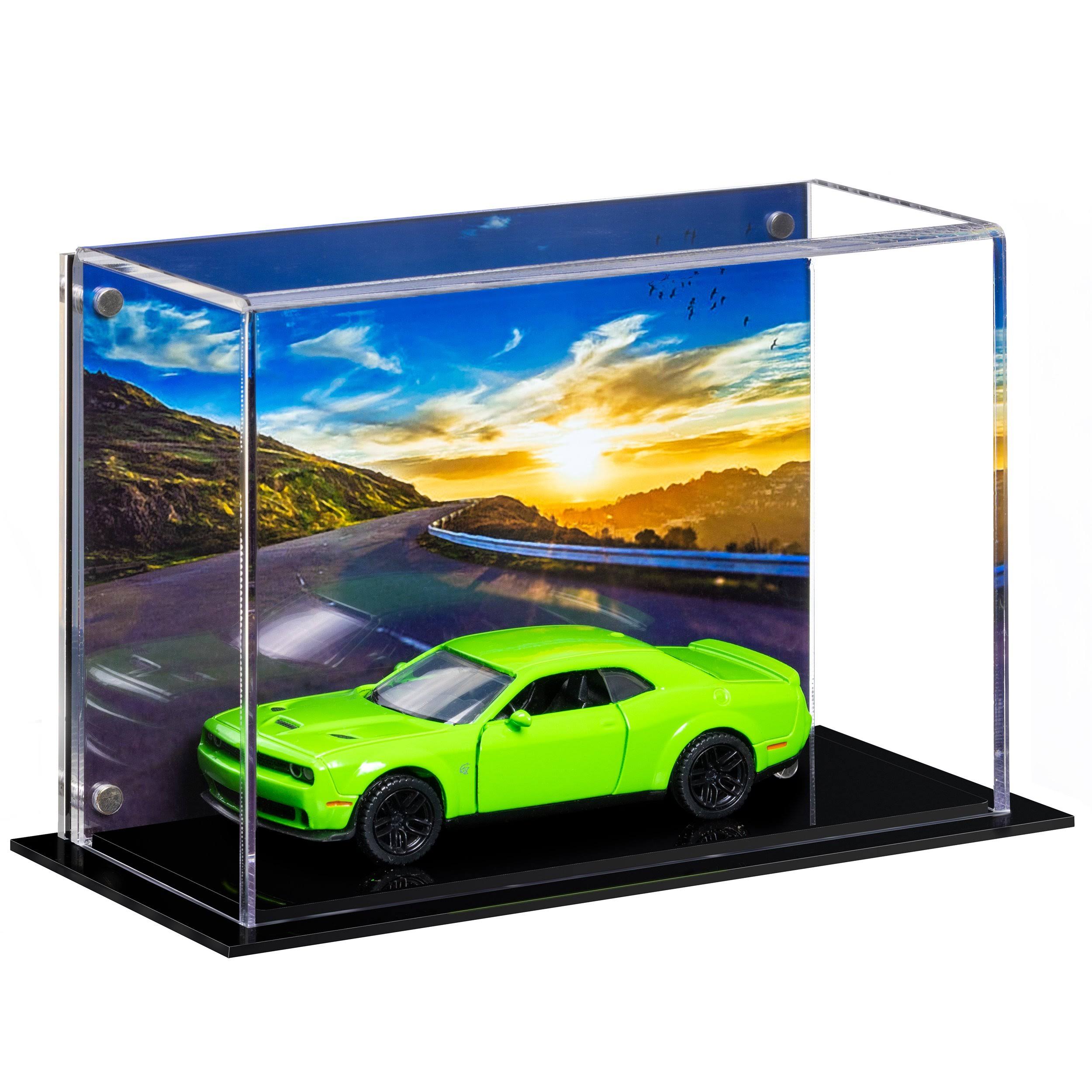 Model Airplane / Car / Rocket / Train Display Case Rocket / 10.5 x 10.5 x 14.5 / White Back (Wall Mount)