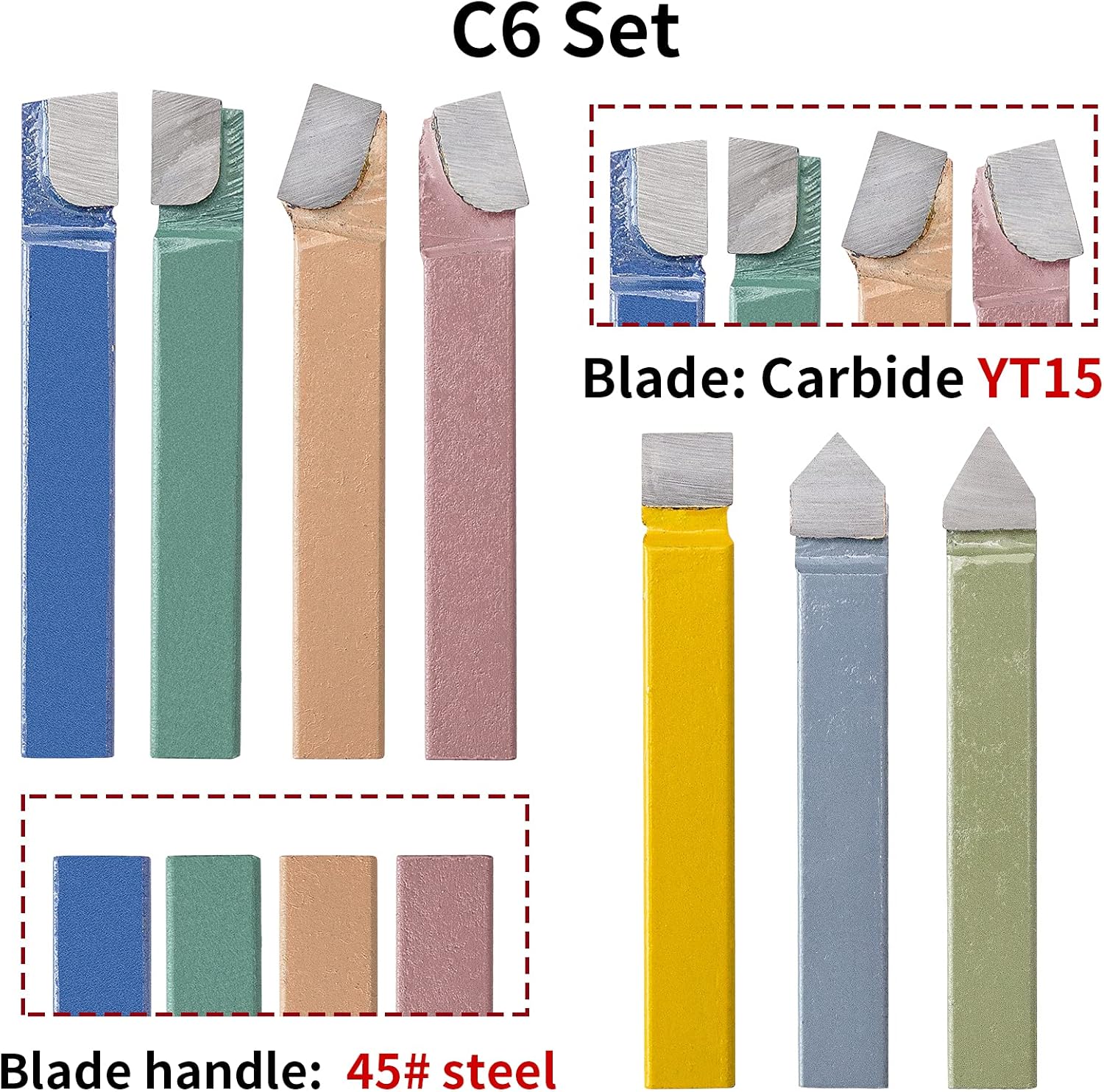 38PCS Carbide Tipped Weld Turning Tool Set,Lathe Metal Cutter Tools,Milling Welding Bit Lathe Cutting Tool Kit
