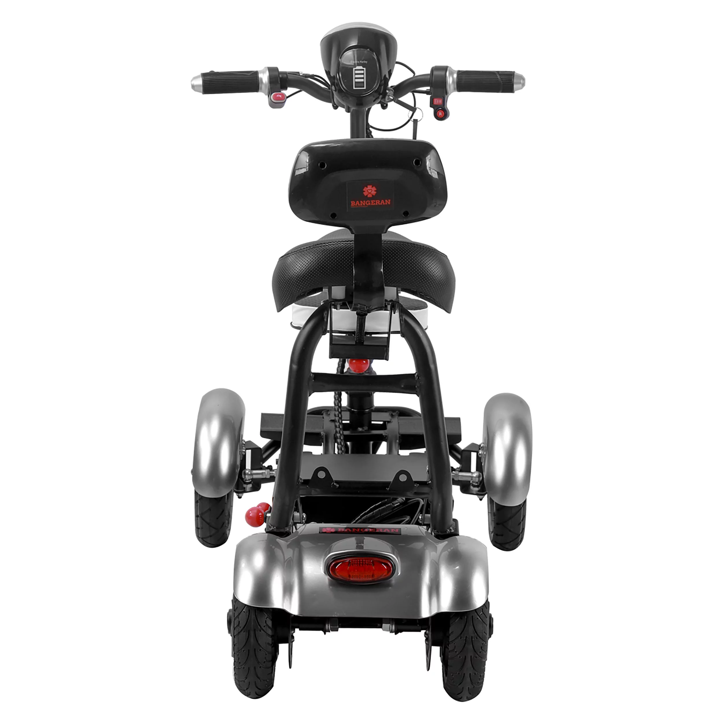 Bangeran Electric Mobility Scooter, 4 Wheel Foldable Portable, Up to 12 Miles - Blue