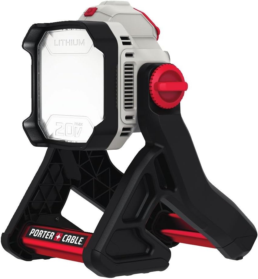 PORTER-CABLE 20V MAX LED Work Light, Corded/Cordless (PCCL500B) , Gray