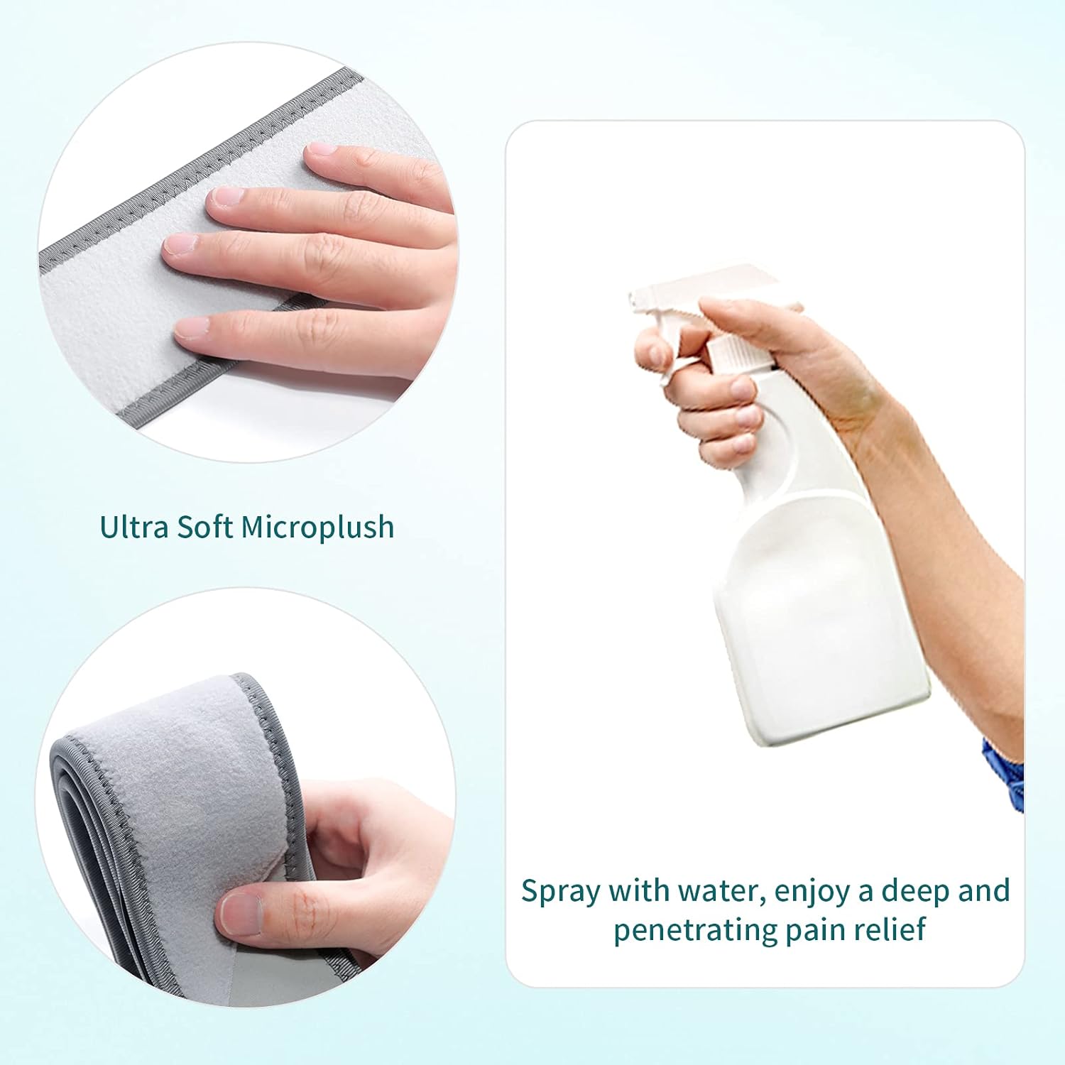 Cordless Heating Pad Wrap for Pain and Cramps Relief, Portable Heat Pad Therapy for Targeted Knee/Arm/Leg/Ankle/Elbow and Wrist, Moist & Dry Option, 3 Heating Levels, Auto-Off, Lightweighted Pack of 2