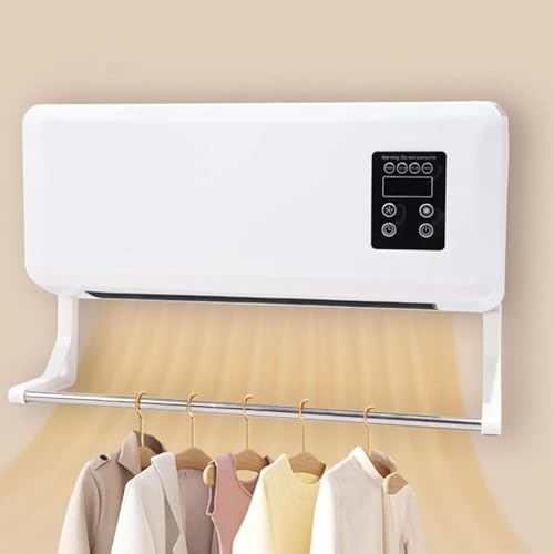 Mini Split AC/Heating System, Split AC Unit, Mini Wall Mounted Air Curtain Fan 2 In 1, Wall Mounted Portable Ductless Air Conditioner Fan With Remote, for Home Apartment Office