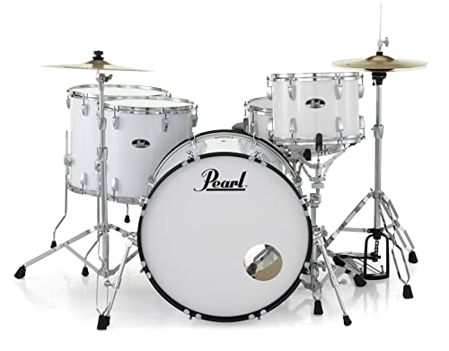 Pearl Roadshow Drum Set 4-Piece Complete Kit with Cymbals and Stands, Charcoal Metallic (RS584C/C706)