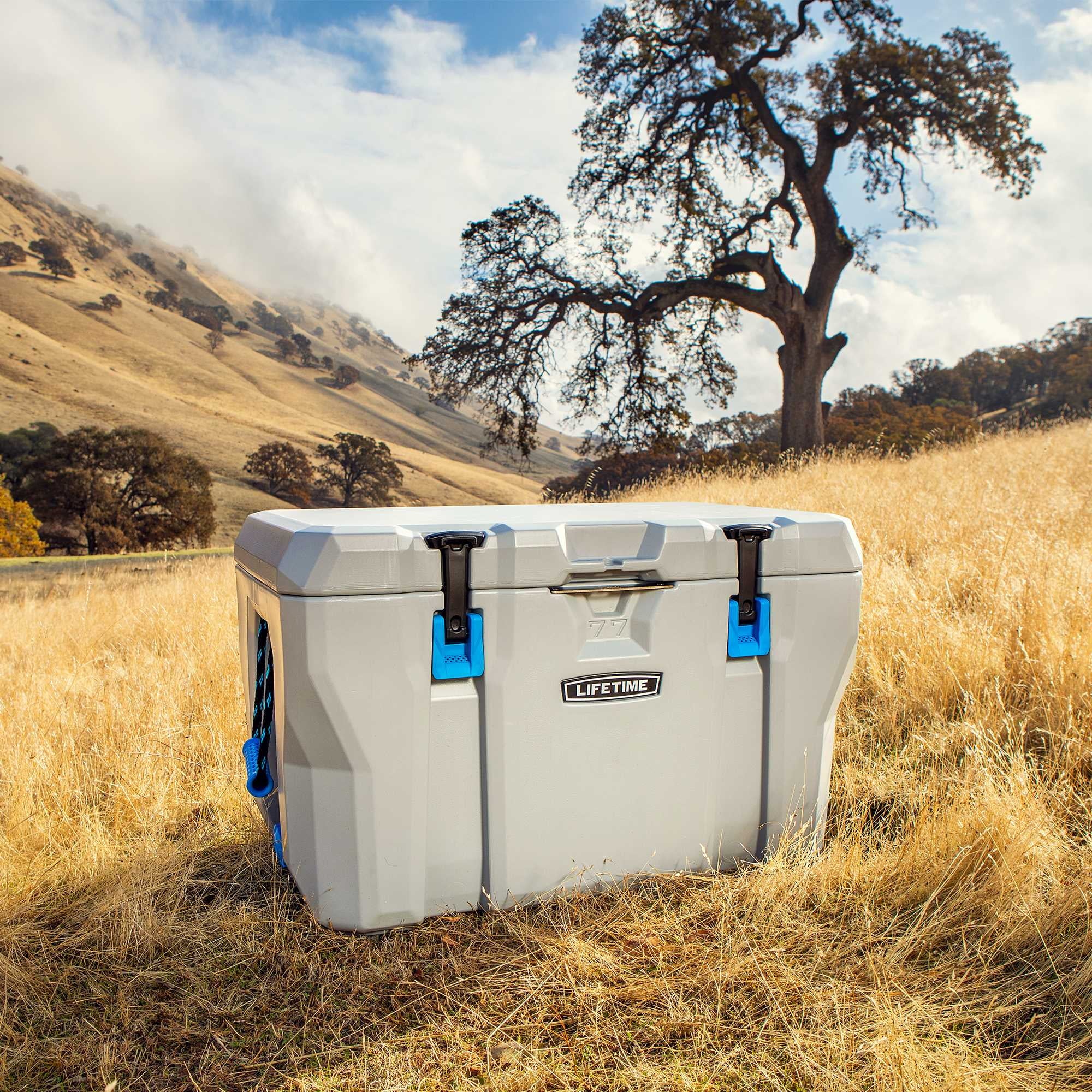 Lifetime 77 Quart High Performance Polyethylene Cooler, Light Gray (90903)