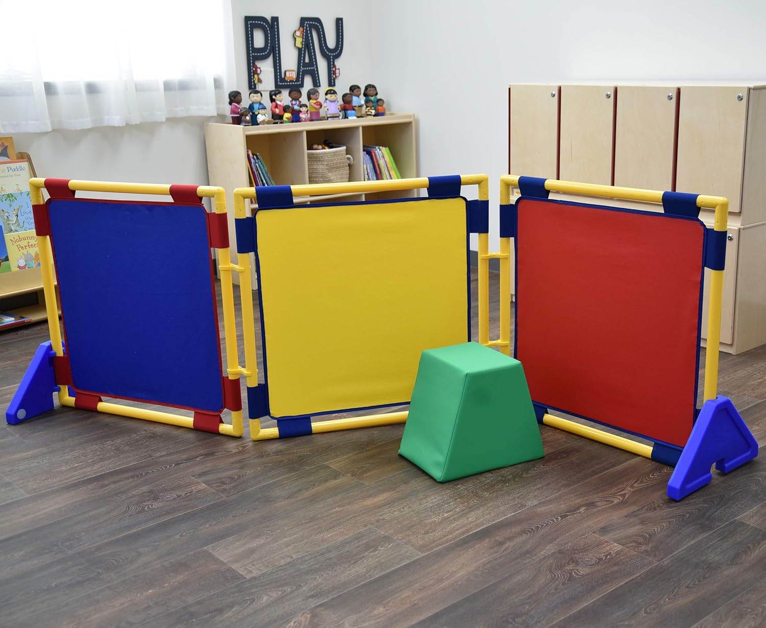 Children's Factory Square PlayPanel Set, Kids Room Divider Privacy Panels, Free-Standing Classroom Partition Screens for Daycare/Homeschool/Montessori