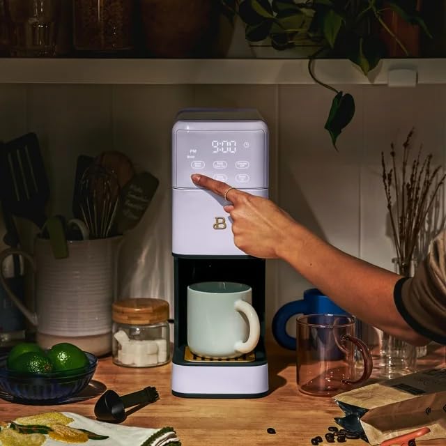Beautiful Perfect Grind Programmable Single Serve Coffee Maker, Exact-Xtract technology, Touch-Activated Display & Integrated Burr Grinder