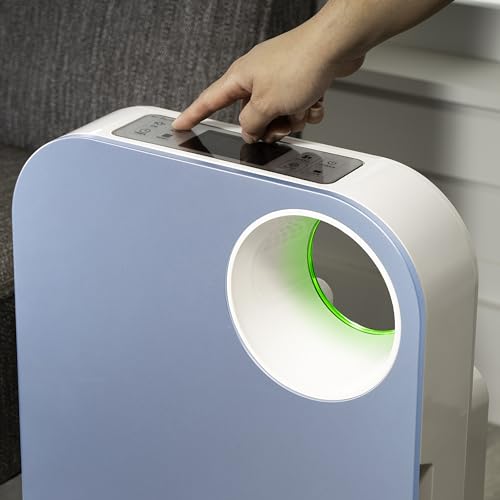 OVAL AIR AIR1000D 3-Stage H13 True HEPA 5-in-1 Air Purifier For Allergens,Dust,Pets,Allergies,Odor,Smoke,Pollen, Rooms up to 600 sq. ft