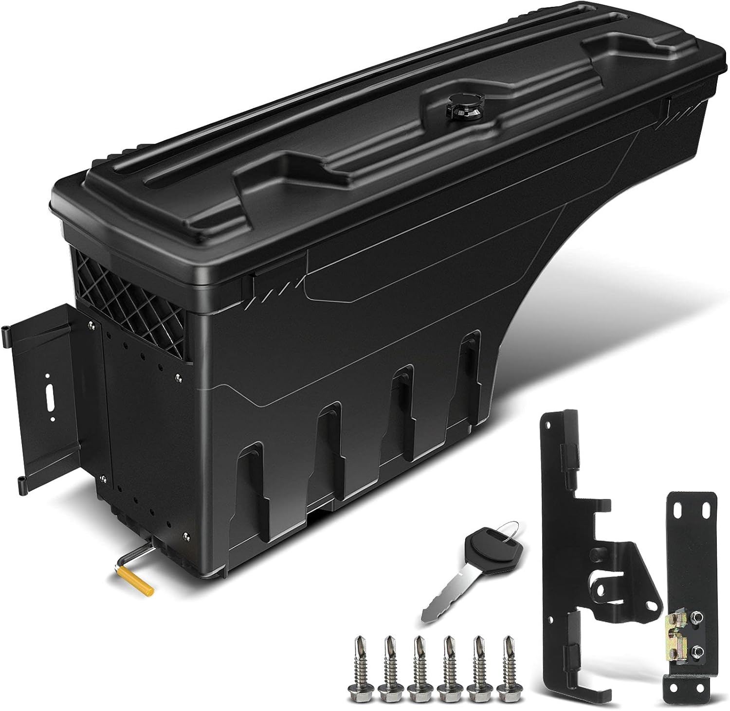 A-Premium Lockable Truck Bed Storage Box Case Tool Box Compatible with Toyota Tacoma 2005-2019 Pickup Right Passenger Side