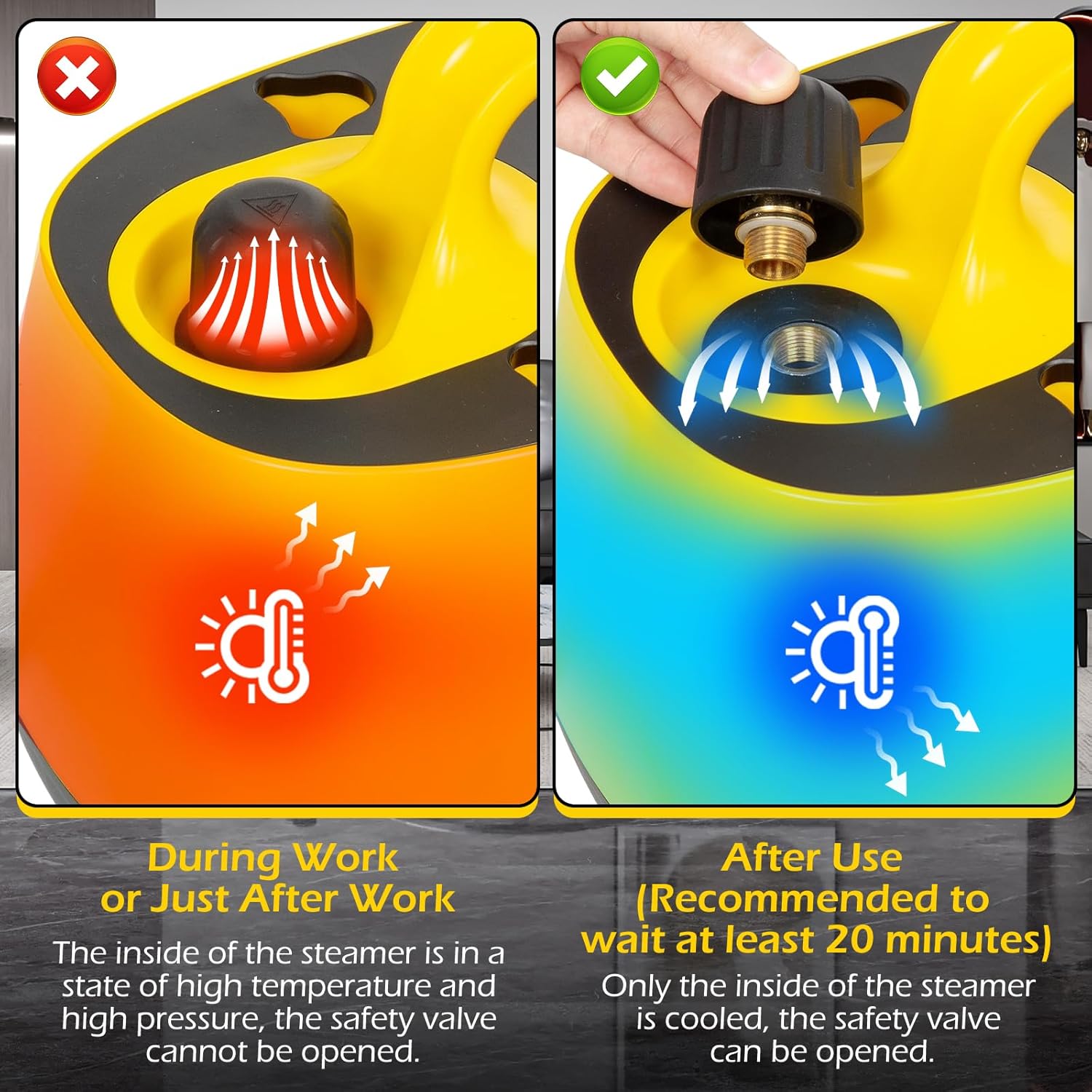 Dyna-Living 1500W High Pressure Steam Cleaner for Home Use 4.0 BAR Handheld Steamer Cleaning for Car Detailing 215°F High-Temperature Steam Cleaner for Upholstery Floor Steam Cleaner with 1.5L Tank