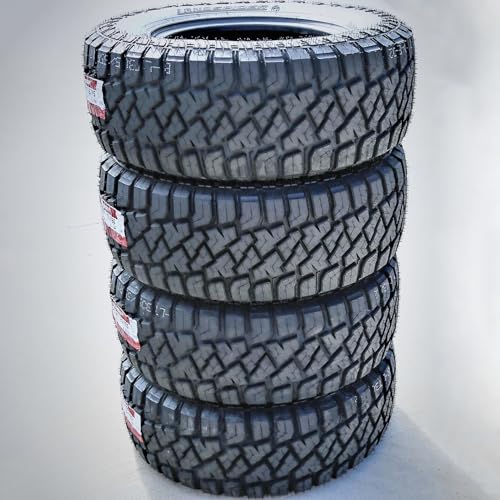 Wildtraxx R/T All-Terrain Mud Off-Road Light Truck Radial Tire-35X12.50R20LT 35X12.50X20 35X12.50-20 126R Load Range F LRF 12-Ply BSW Black Side Wall