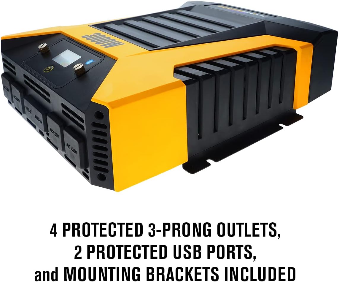 PowerDrive PWD3000P 3000 Watt Power Inverter with Bluetooth Technology