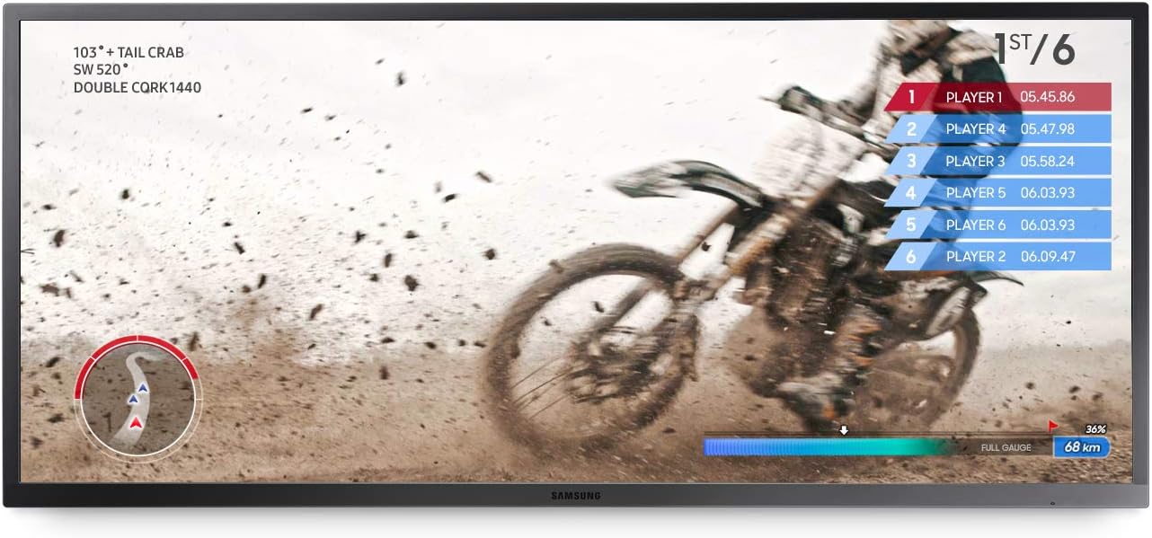 SAMSUNG 34-Inch SJ55W Ultrawide Gaming Monitor (LS34J550WQNXZA) – 75Hz Refresh, WQHD Computer Monitor, 3440 x 1440p Resolution, 4ms Response, FreeSync, Split Screen, HDMI, Black