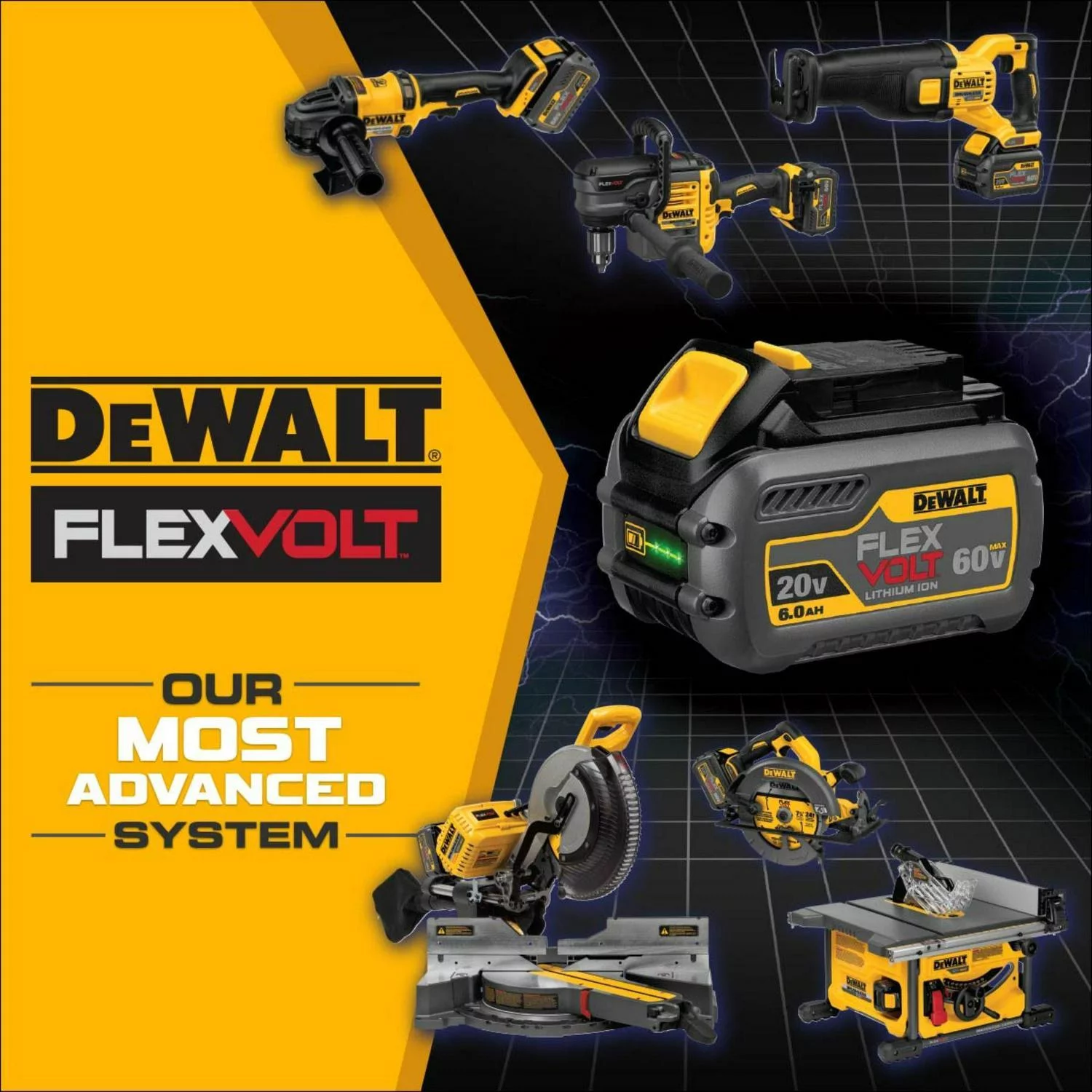 DeWALT Flexvolt Power Tool Battery Double pk., 6Ah