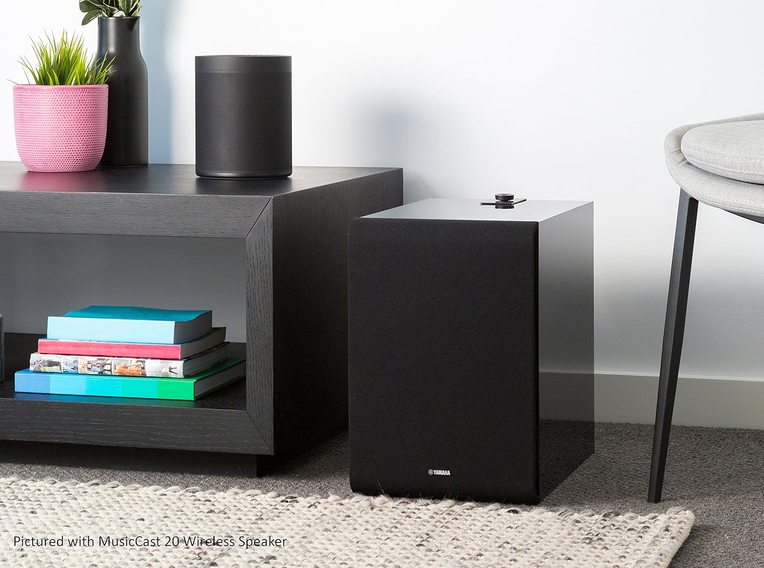 Yamaha MusicCast SUB 100 Wireless Subwoofer, Compatible with Alexa - Black