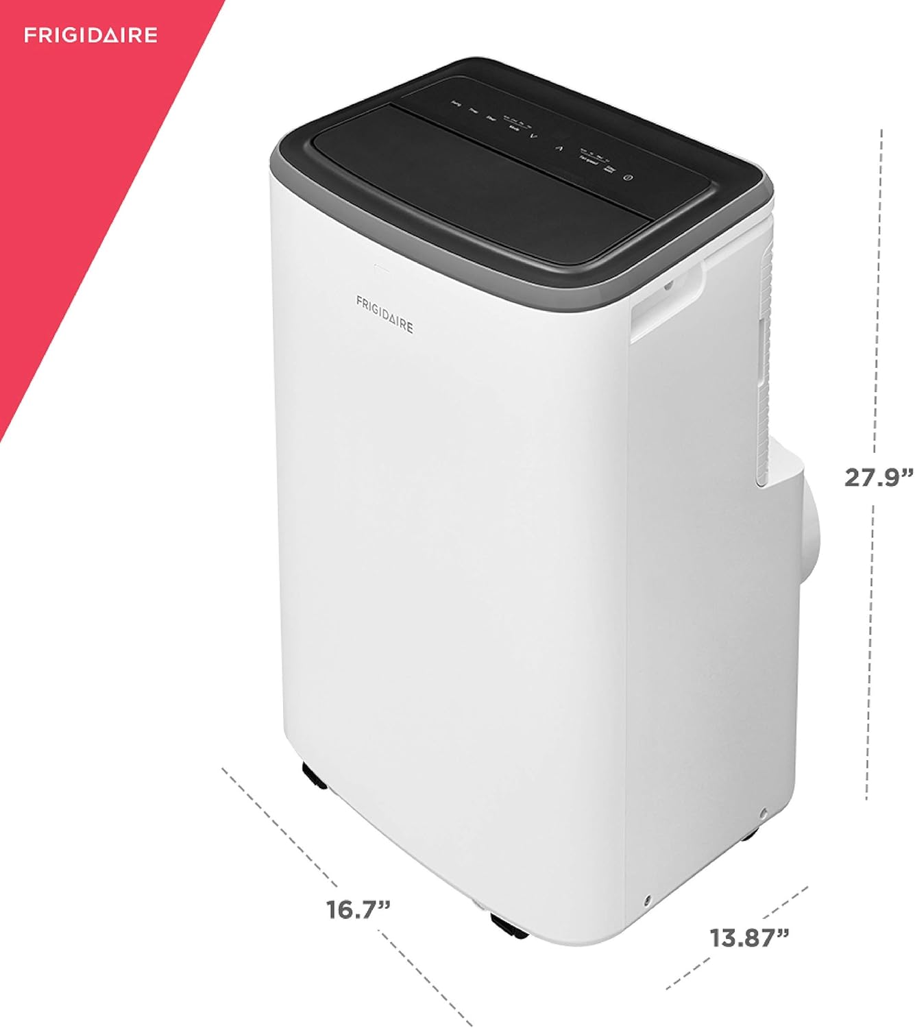 Frigidaire FHPC102AB1 Portable Air Conditioner with Remote Control for Rooms, White (Renewed)