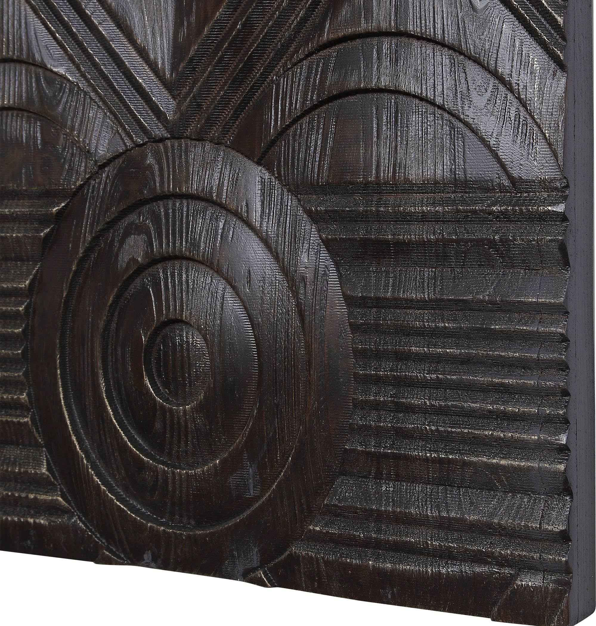 Uttermost 04199 Asuka Carved Wood Wall Panels - Set of 2