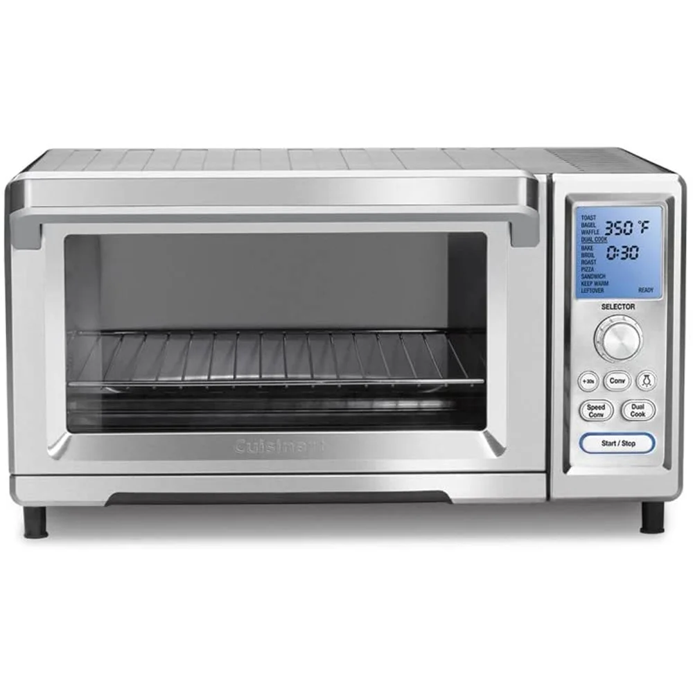 Cuisinart TOB-260N1 Chef's Convection Toaster Oven, Stainless Steel Bundle with Cuisinart Classic Nonstick Edge 6" Chef's Knife Black and Cuisinart 3D City Collection Rome Cutting Board