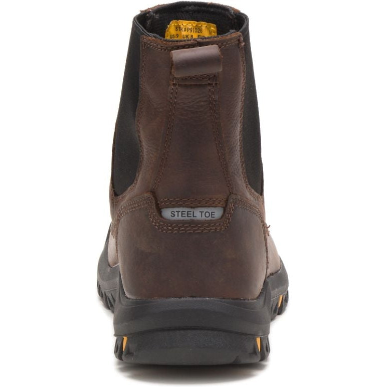 CAT Men鈥檚 Wheelbase Steel Toe Work Boot 鈥?Clay 鈥?P91026