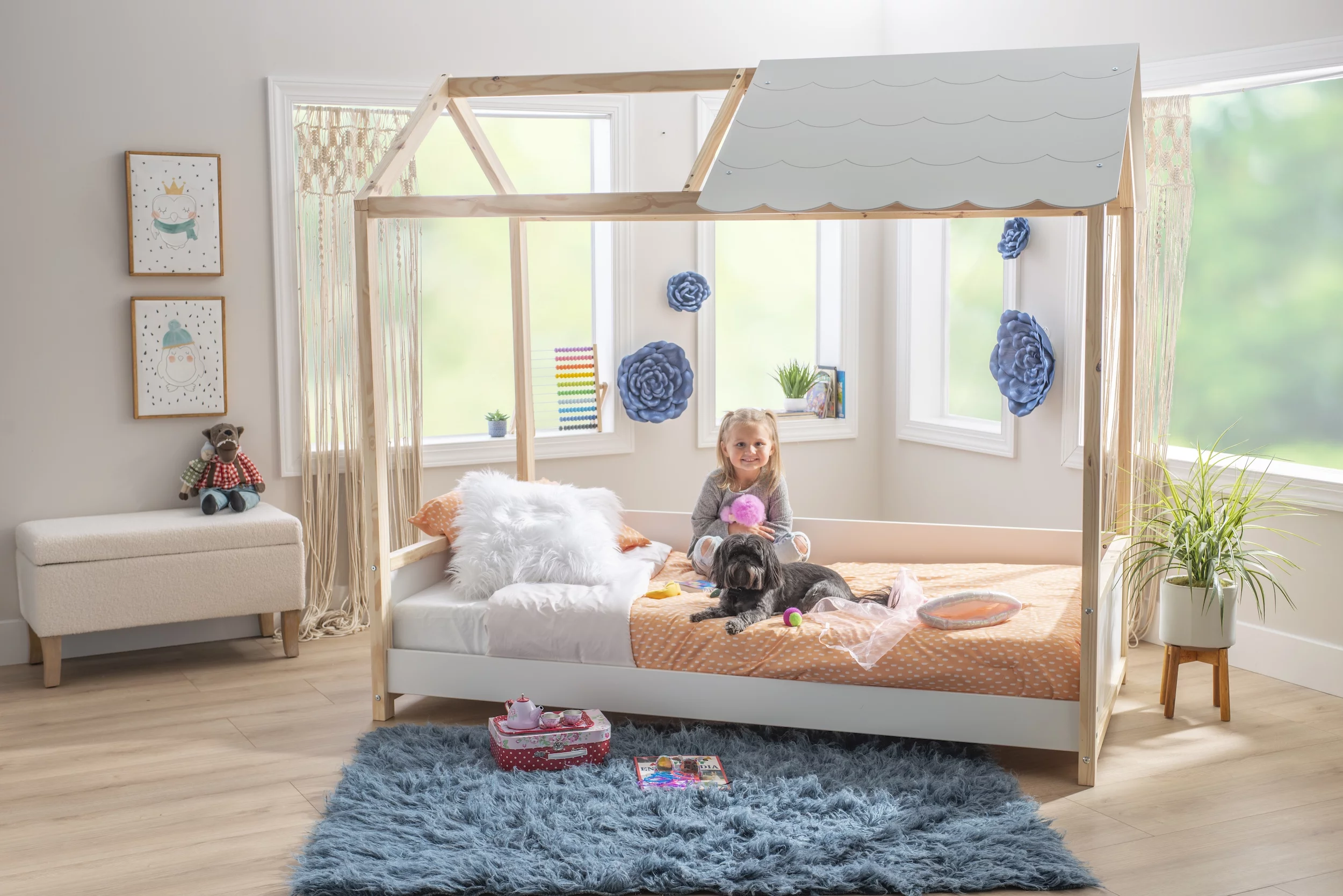 Powell Allyson Kid's Bed, Twin, White