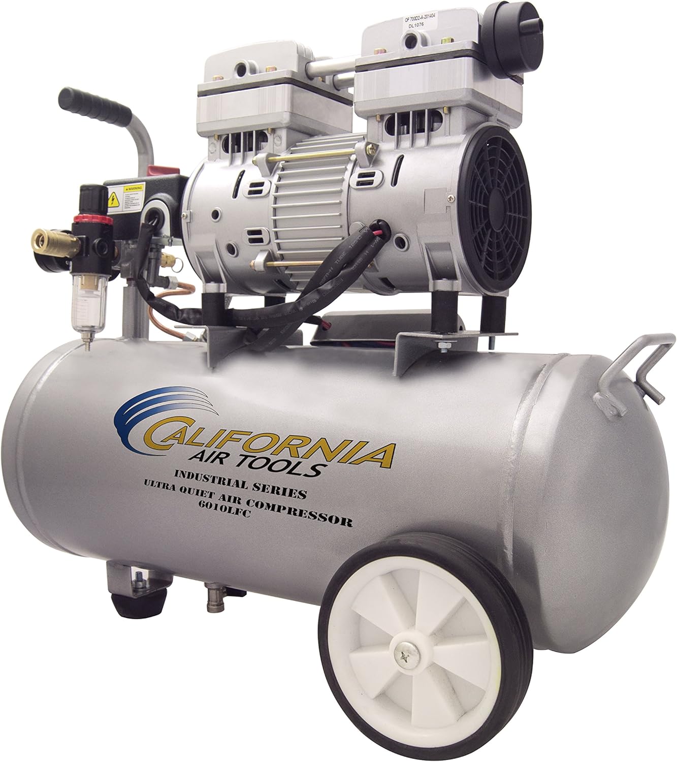 California Air Tools 6010LFC 1.0 HP Ultra Quiet and Oil-Free Industrial Air Compressor, 6.0-Gallon
