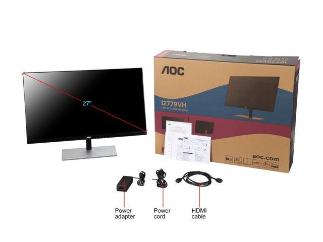 AOC - i2779vh 27x22 IPS LED FHD Monitor - Black/Silver