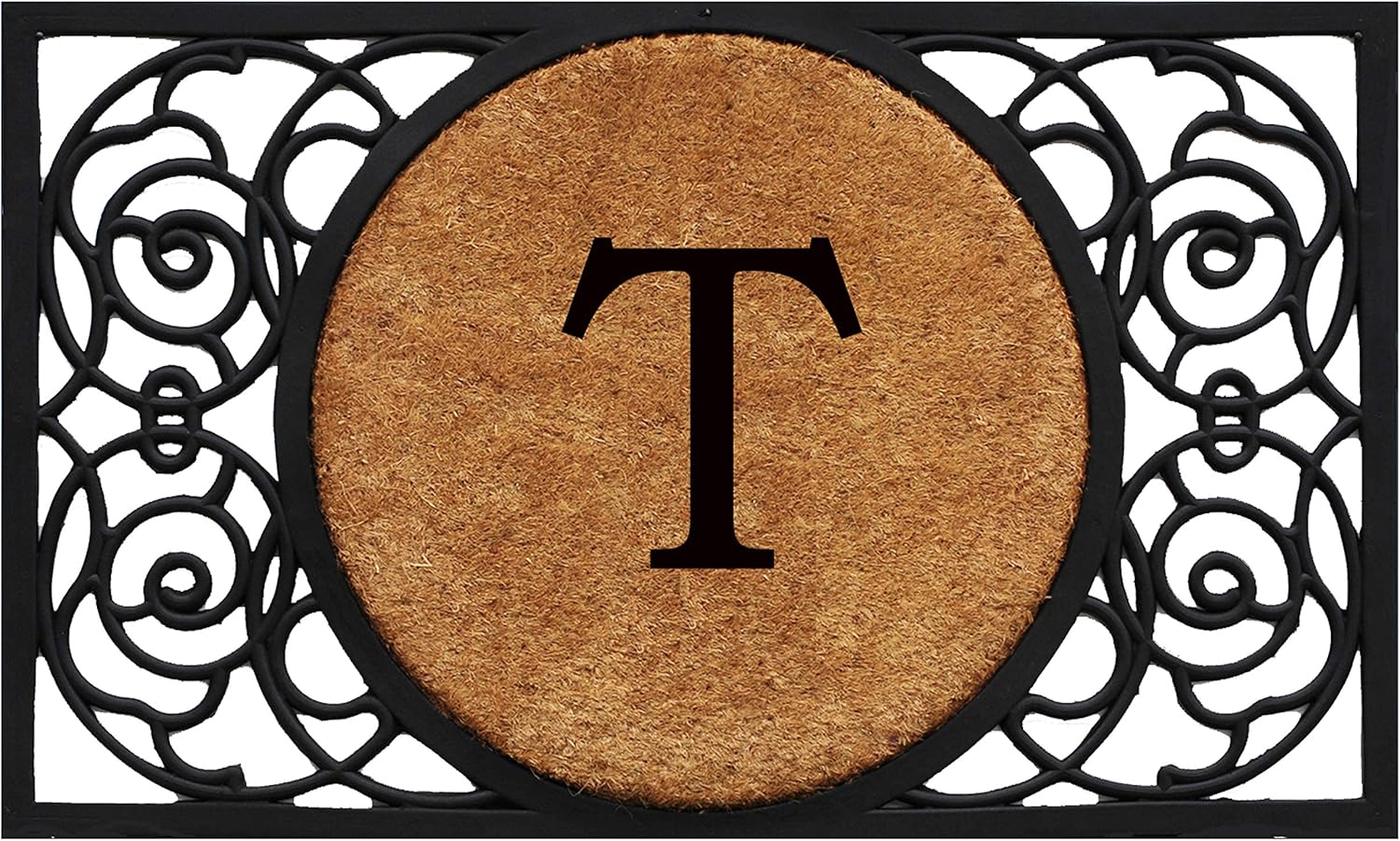 Calloway Mills 180031830B Armada Circle Monogram Doormat, 18" x 30" (Letter B)