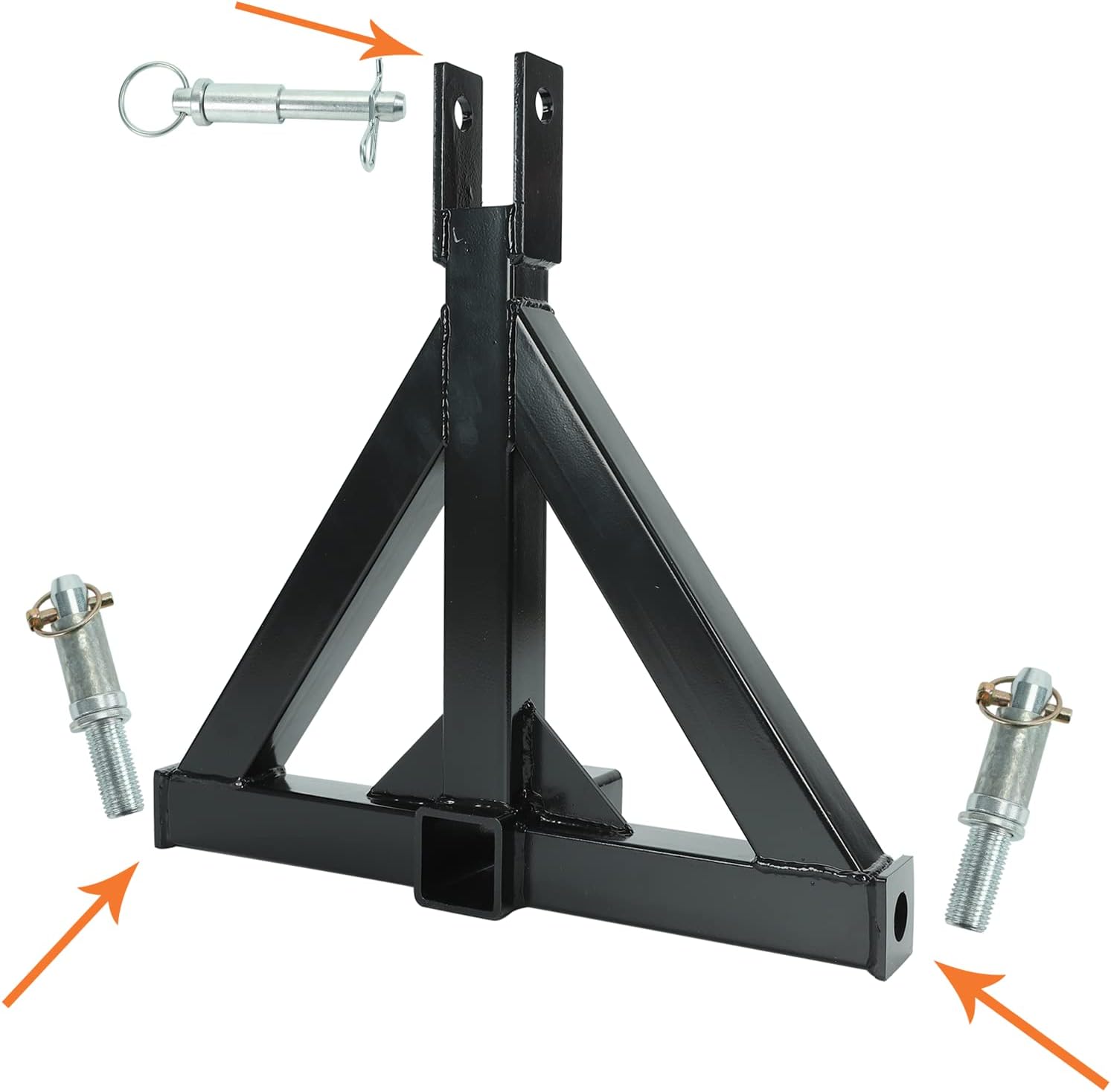 2 Receiver 3 Point Trailer Hitch Category 1 Tractor Tow Drawbar Adapter Compatible with BX Kubota John Deere LM25H WLM Tractor NorTrac Kioti Yanmar