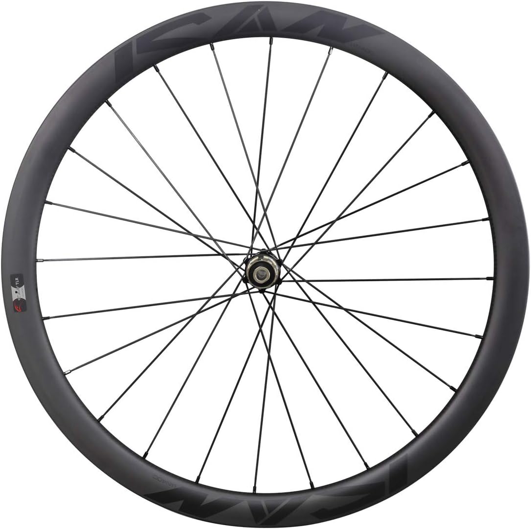 ICAN Carbon Road Bike Disc Wheelset BD40 50 55 mm Clincher Tubeless Ready 25mm Center Lock Thru Axle 12×100/12×142mm
