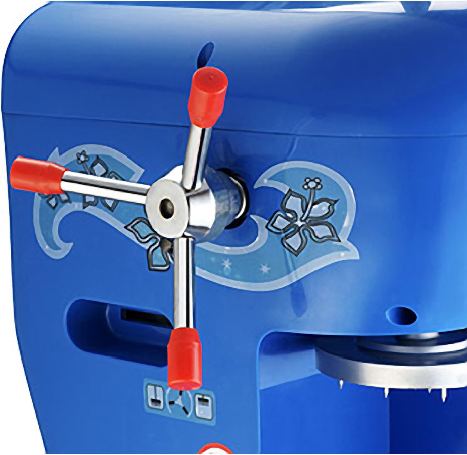 Ice Cub Shaved Ice Machine - Powerful Crushed Ice Maker and Snow Cone Machine for Parties, Concessions, or Events by Great Northern Popcorn (Blue)