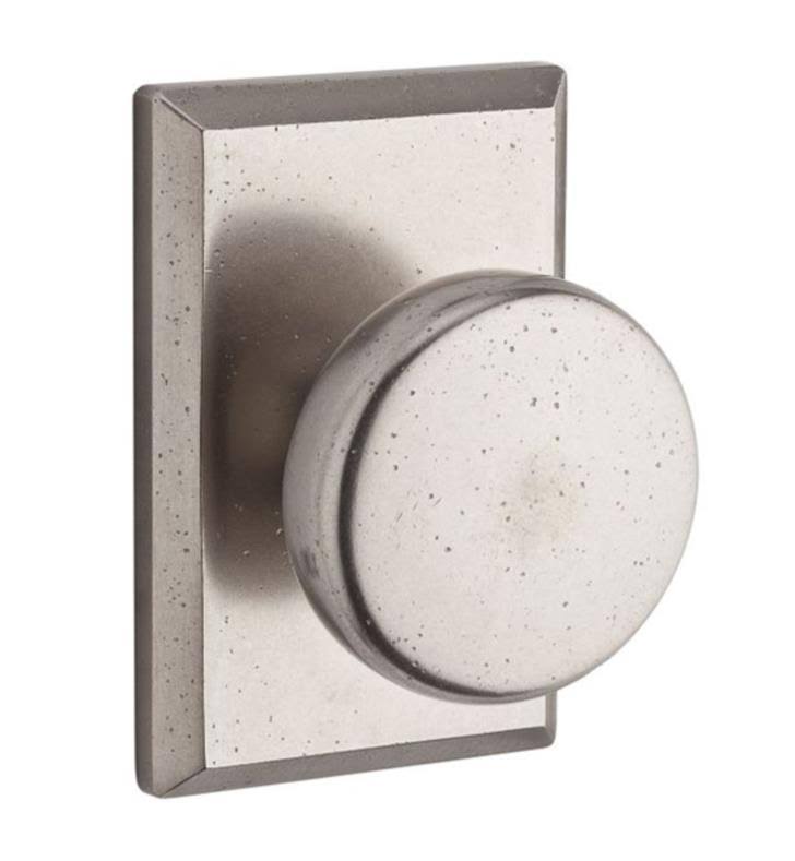 Baldwin Reserve Rustic Knob Rustic Square Rose Passage Dark Bronze 2 to 2-1/2x22 Doors