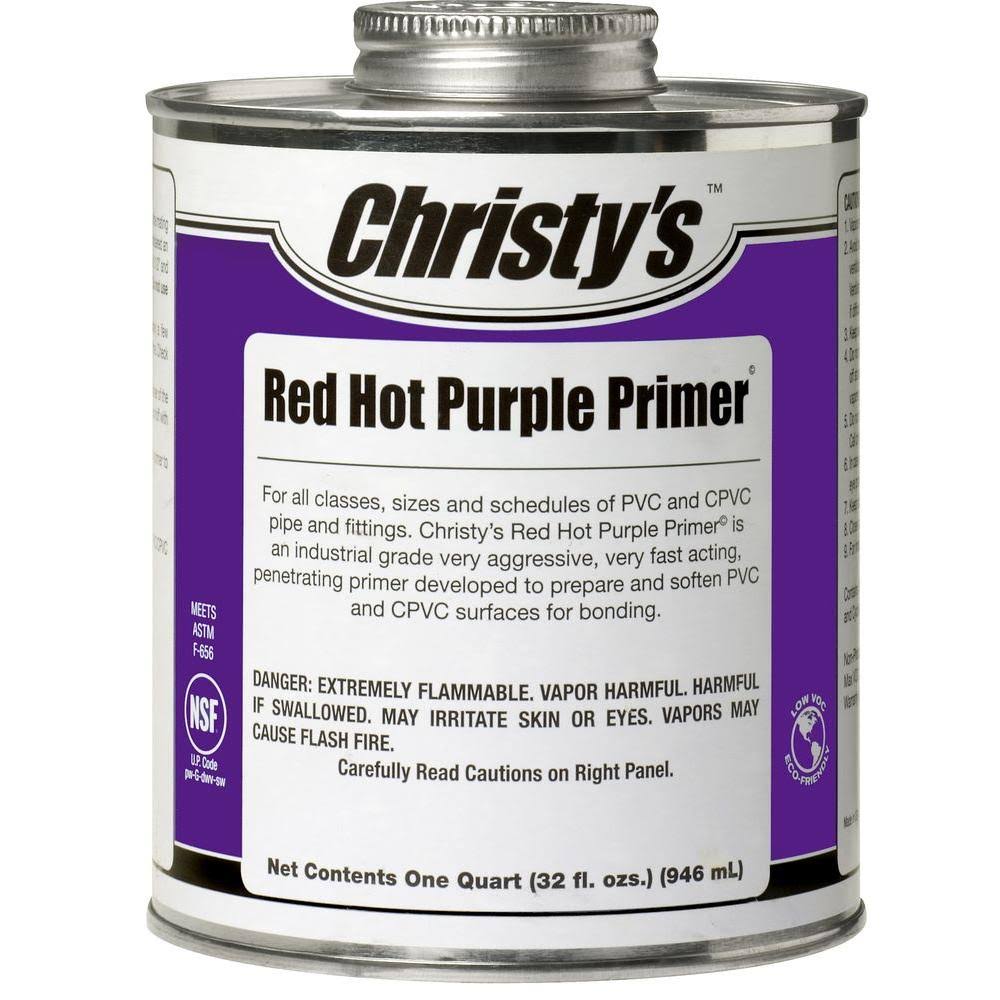Christy's 32 oz. Red Hot Purple Primer for PVC CPVC (Case of 12)