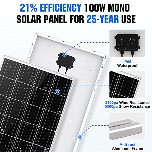 ECO-WORTHY 500W, 600W, 800W, 1000W, 1200W Solar Wind Power Complete Kit System