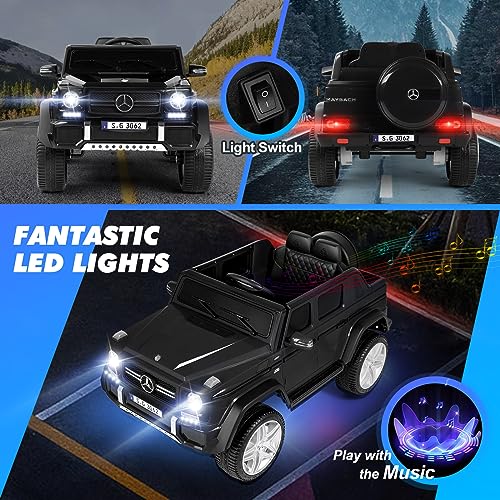 JOYLDIAS Licensed Mercedes-Benz G650S Ride On Car for Kids, 12V7AH Kids Ride On Truck with 2.4Ghz Remote Control, 3 Speeds, Bluetooth,Music,LED Lights, Spring Suspension, Blue