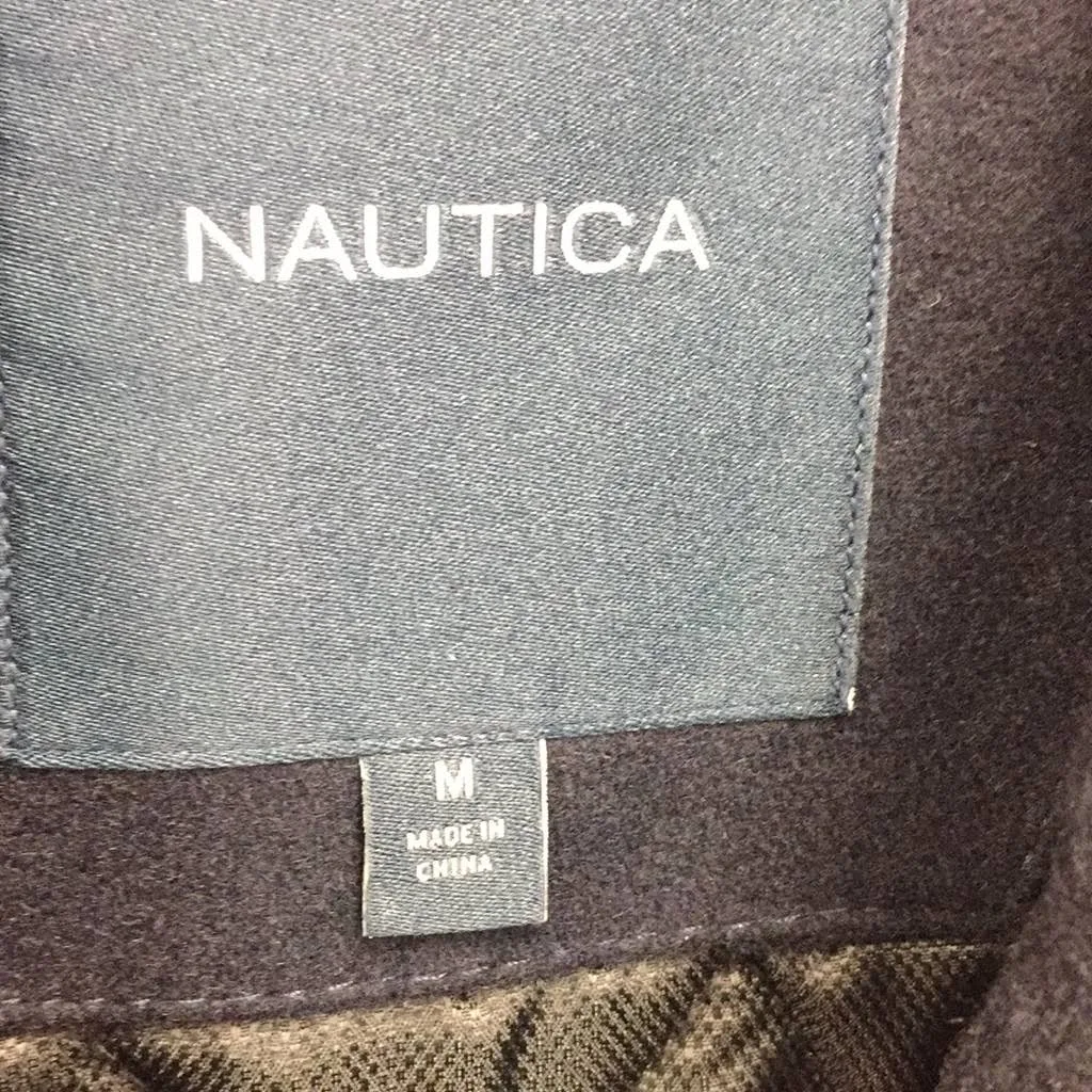 Nautica Mens Medium Double Breast Peacoat Wool Blend M, Men&s, Blue