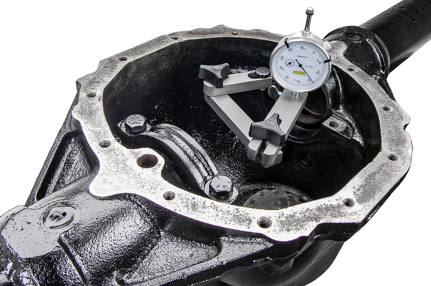 JEGS Ring & Pinion Setup Tool Kit | Made in USA | Hard Anodized Aluminum Components | Includes Dial Indicator, Laminated Instructions, Storage Case, and 3 Indicator Extensions