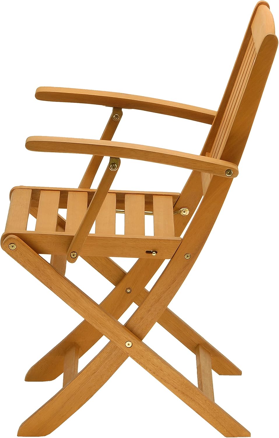 National Outdoor Living Eucalyptus Wood Folding Patio Armchair, Set of 2