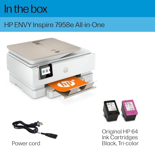 HP ENVY Inspire 7958e Wireless All-in-One Color Inkjet Printer, Print, scan, copy, Duplex printing best-for-home, 3 month Instant Ink trial included (327A7A)