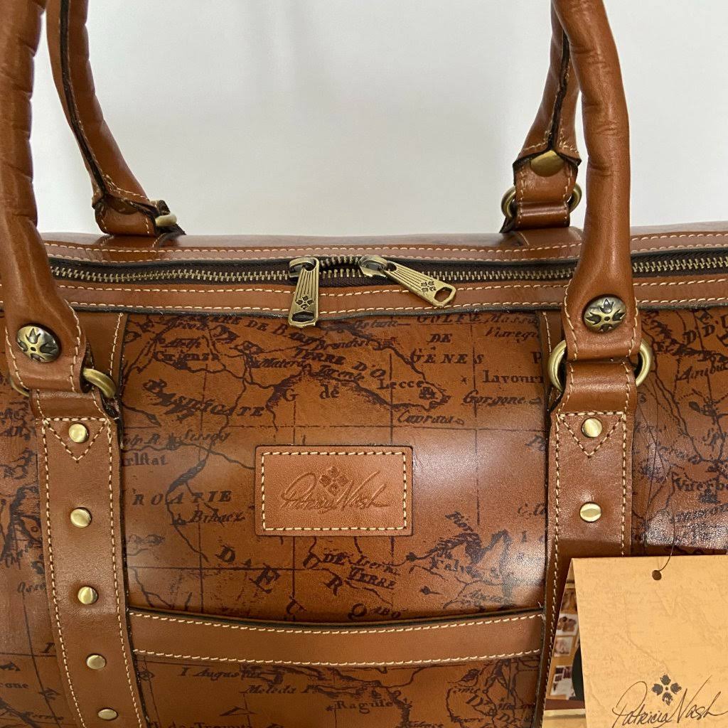 Patricia Nash Milano Leather Weekender - Map