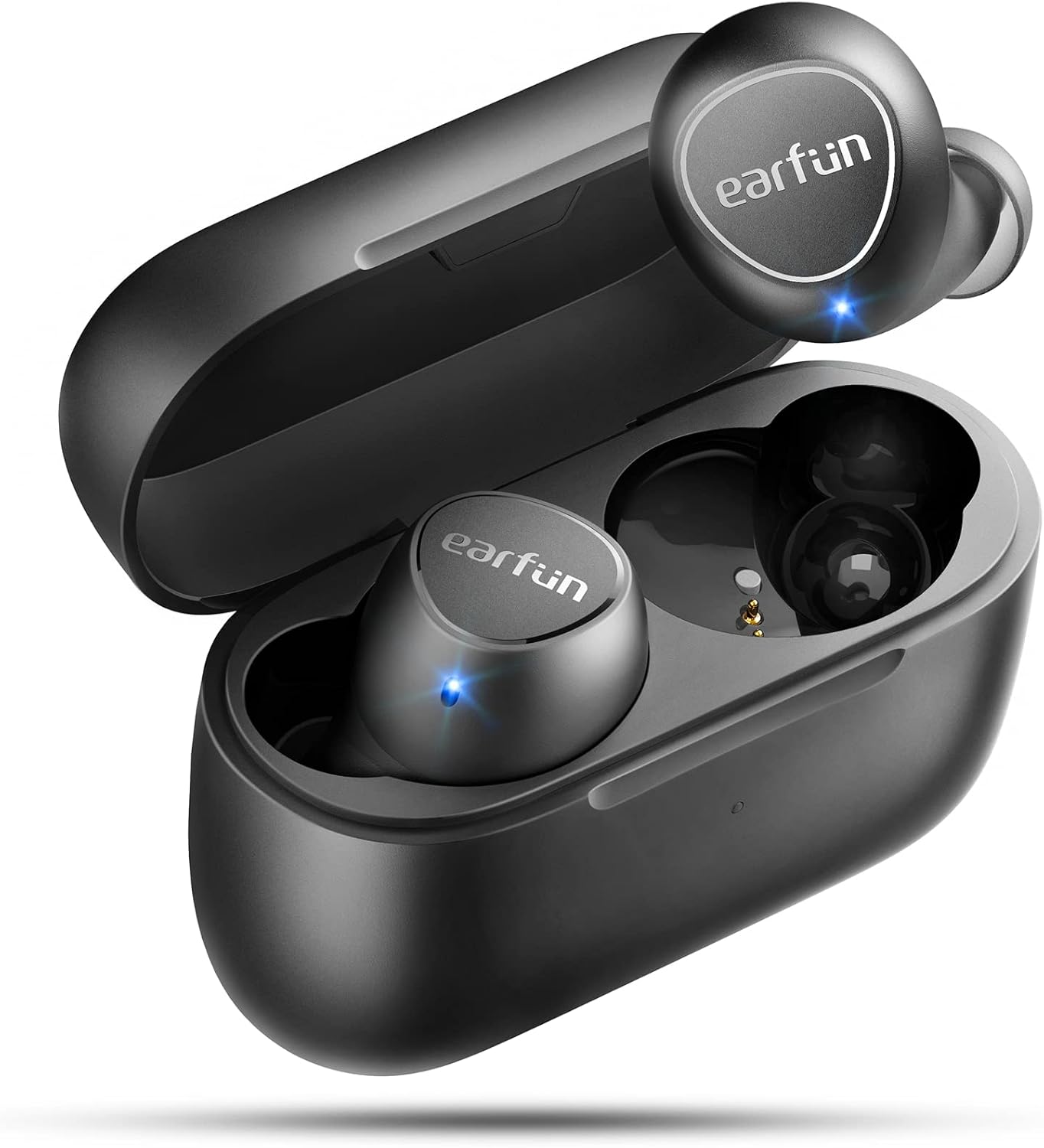 EarFun® Free 2 Wireless Earbuds, Qualcomm® CVC™ 8.0 Call Noise Reduction, Bluetooth 5.2 True Wireless Earbuds, Sweatshield™ IPX7 Waterproof Bluetooth Headphone, aptX™ Deep Bass, Low Latency, 30Hrs Pack of 2