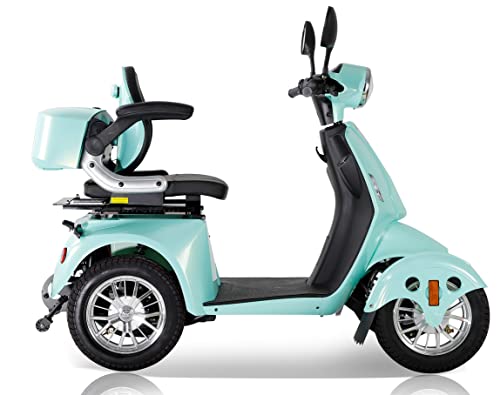 Electric Mobility Scooters for Adults, 2024 NEW 4 Wheels Powered Mobility Scooter 300+ lbs Foldable Electric Wheelchairs with 2 * 20AH Lead Acid Battery, 16 Miles, 2 Cup Holders & USB Charger Port