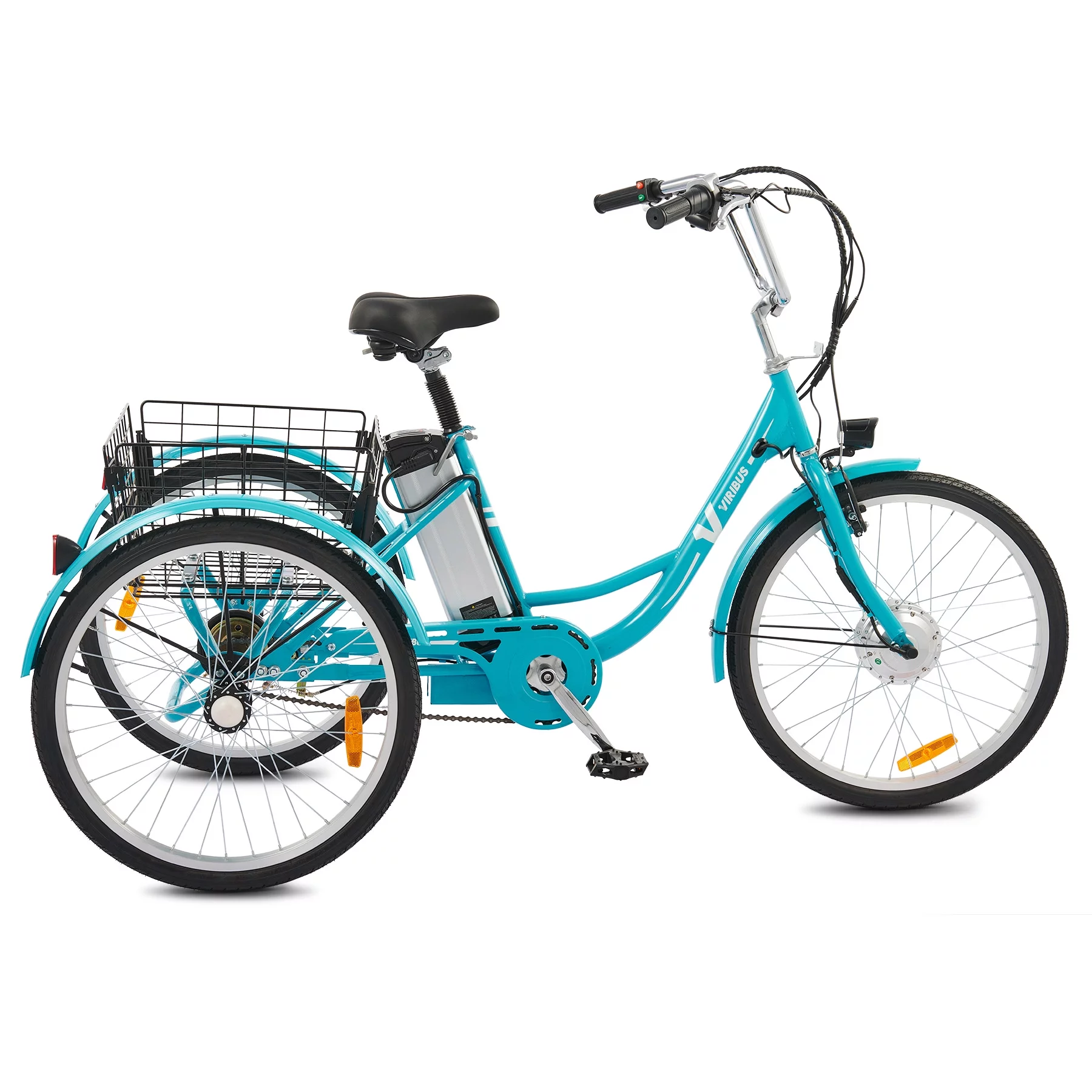 26 Electric Tricycle for Adults 3 Wheel Electric Bike 250W Electric Trike Black