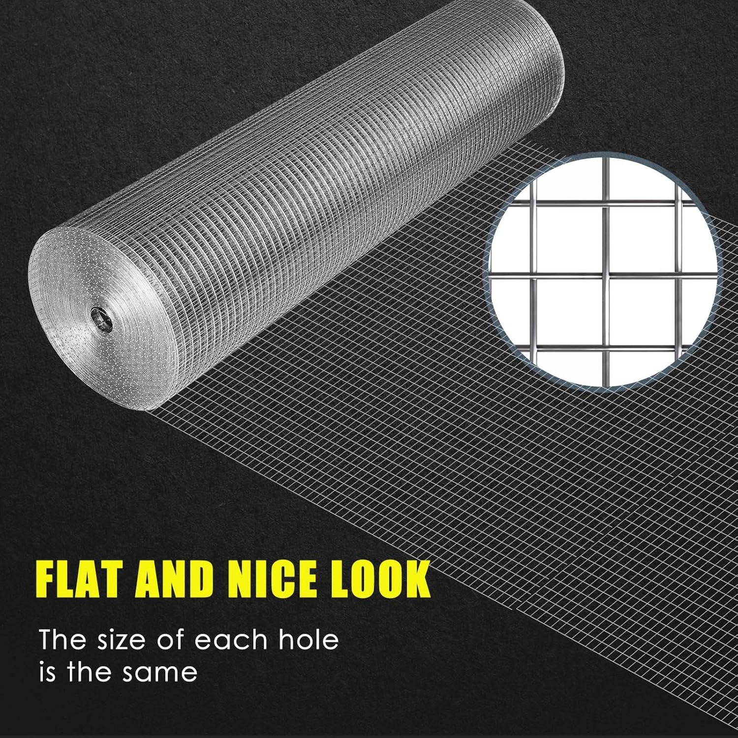 Hardware Cloth 1/2 inch 6ft x 100ft 19 Gauge - Chicken Wire Mesh Roll Welded Wire Fencing Garden Fencing Rodent/Rabbit Wire Chicken Coop/Run Wire Tree Guard