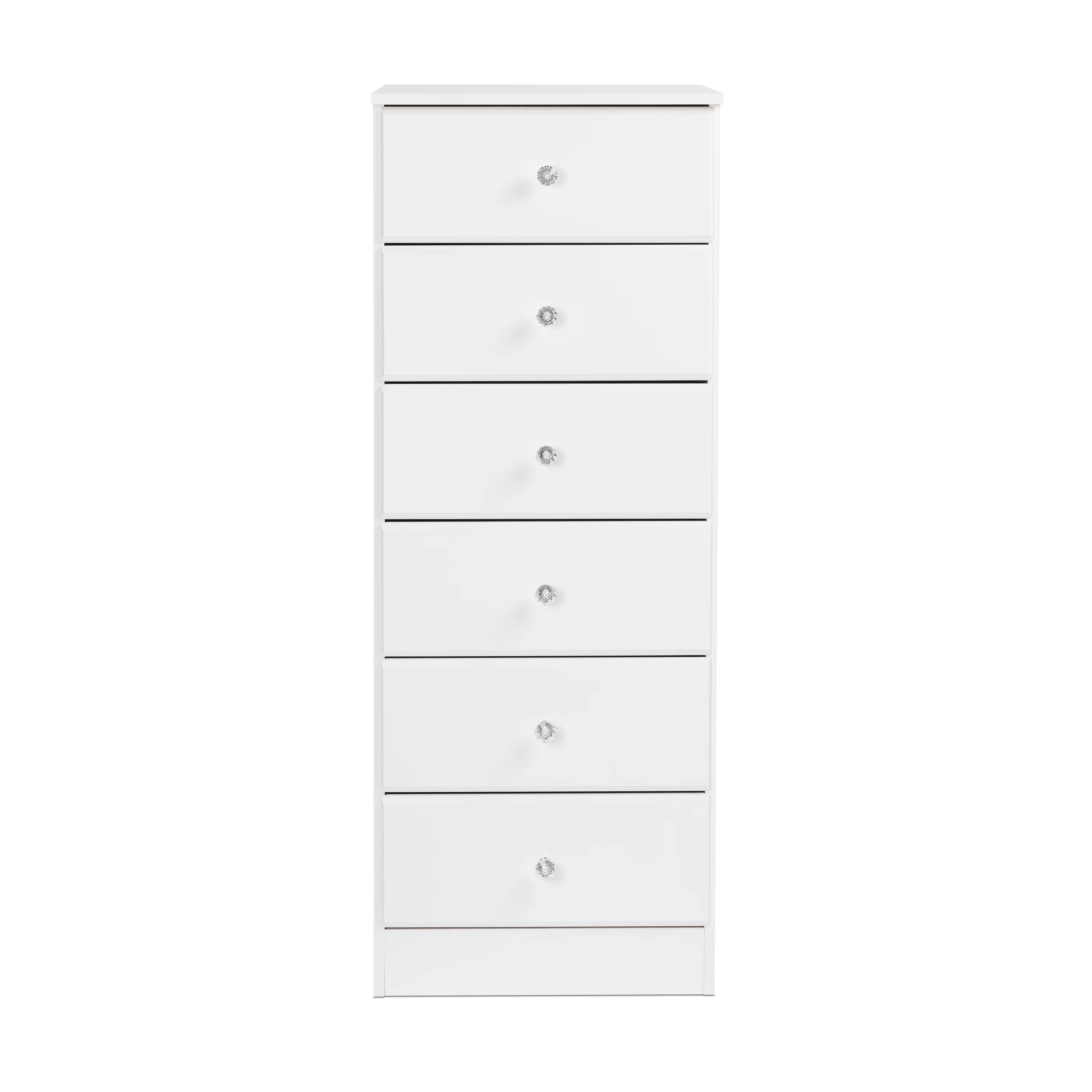 Prepac Astrid 6-Drawer Tall Chest, Crystal White